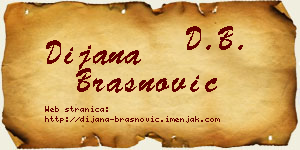 Dijana Brašnović vizit kartica